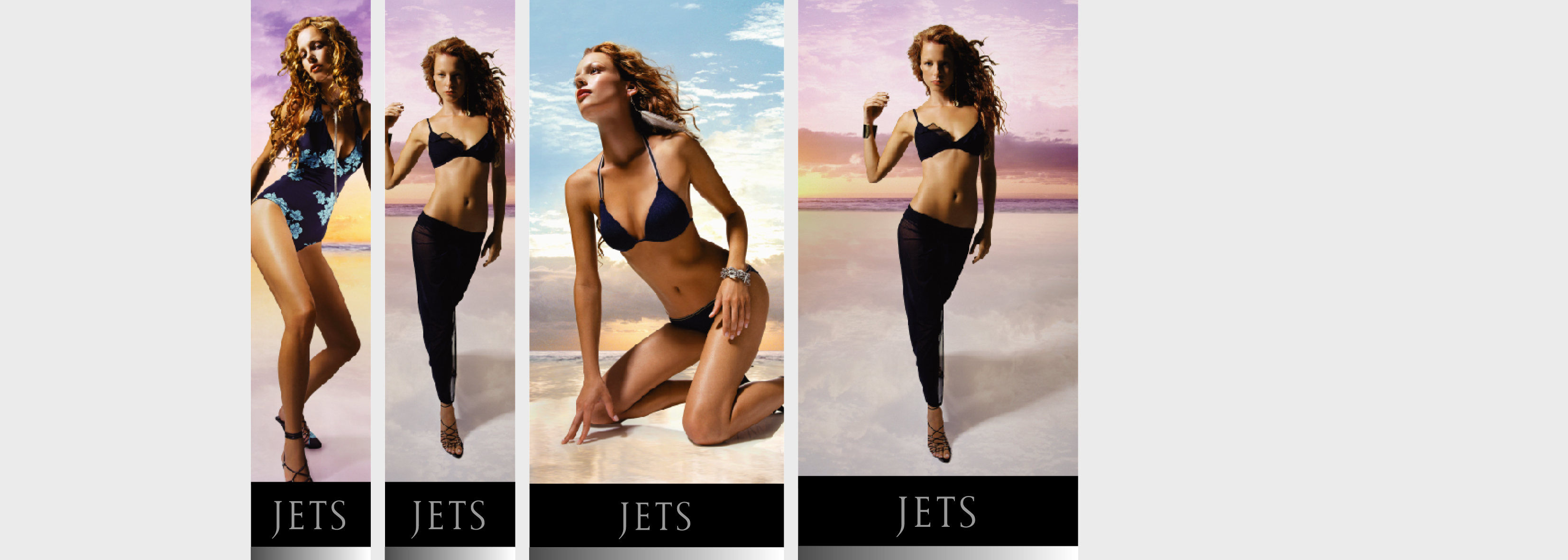 Jets Swimwear Goddess Campaign Black Label Posters